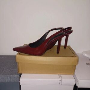 Chic Burgundy Slingback Heels